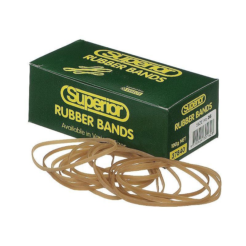 Esselte Superior Rubber Bands Size 16 - Bulk Lot Of 5 X 500g Bags (Approx 11,000 Bands)